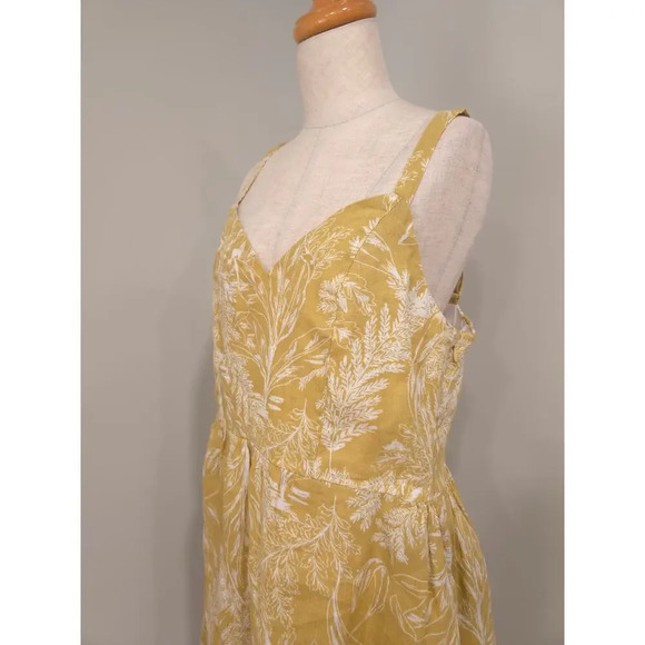 Nwt Tahari Garden Floral Fit Flare Linen Dress sz 12 - Picture 5 of 12